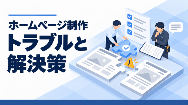 ホームページ制作のトラブル解決策