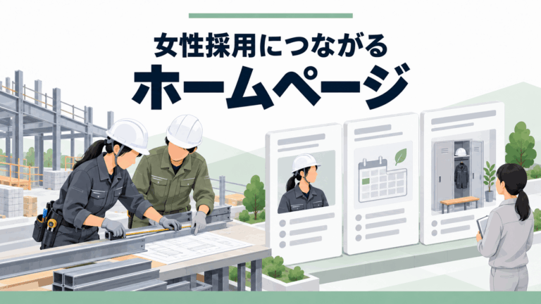 建設業で女性採用を成功させるホームページの作り方｜掲載すべき情報と改善ポイント