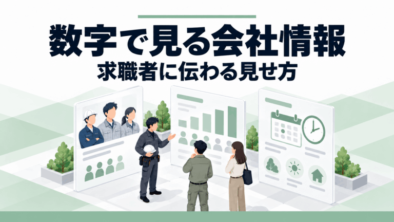 建設業の採用サイトで「数字で見る会社情報」が重要な理由とは？求職者に伝わるポイント